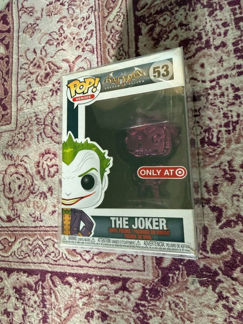 Funko Pop! The Joker Purple Chrome #53 Target Exclusive Vinyl Figure w Protector